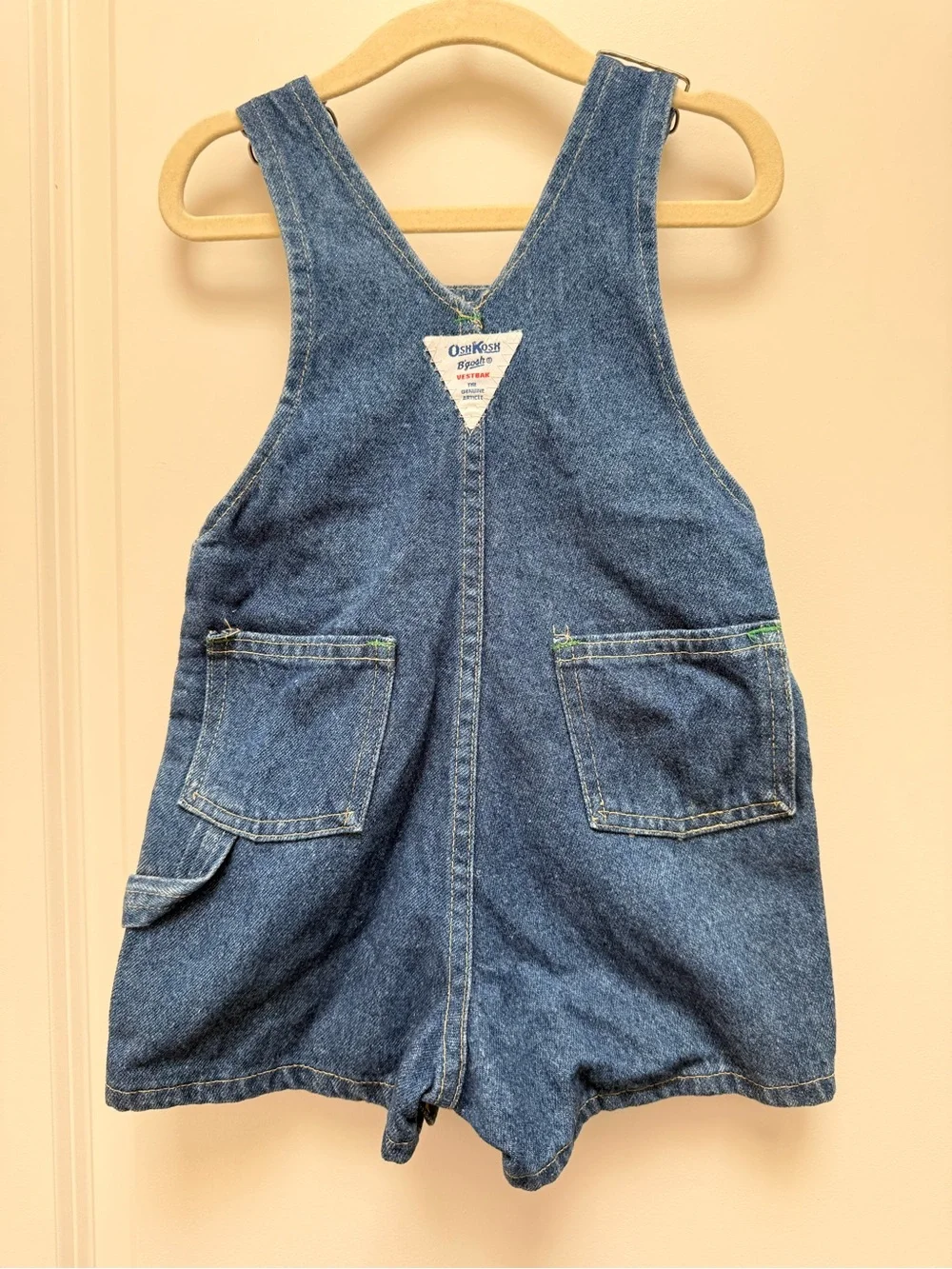 Vintage Deadstock Vestback OshKosh B'gosh Shortalls Size 2T